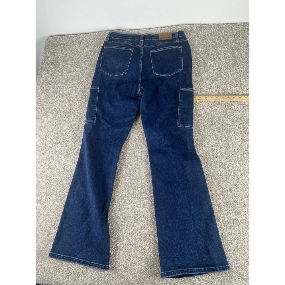 Judy Blue Bootcut Jeans Womens 15/32 (34x32) Dark Wash Western Cowgirl Boho Camp